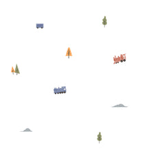 Load image into Gallery viewer, Blue Trains Fabric Decal by Little Rei x Urban Li'l