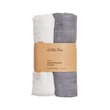 Load image into Gallery viewer, Little Rei Swaddle Blankets Carousel Elephant - 2pc