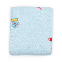 Load image into Gallery viewer, Little Rei x Maison Q Blue Funfair Rides 4-layer Blanket