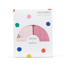 Load image into Gallery viewer, Little Rei x Maison Q Swaddle Pink Funfair Rides - 2pc