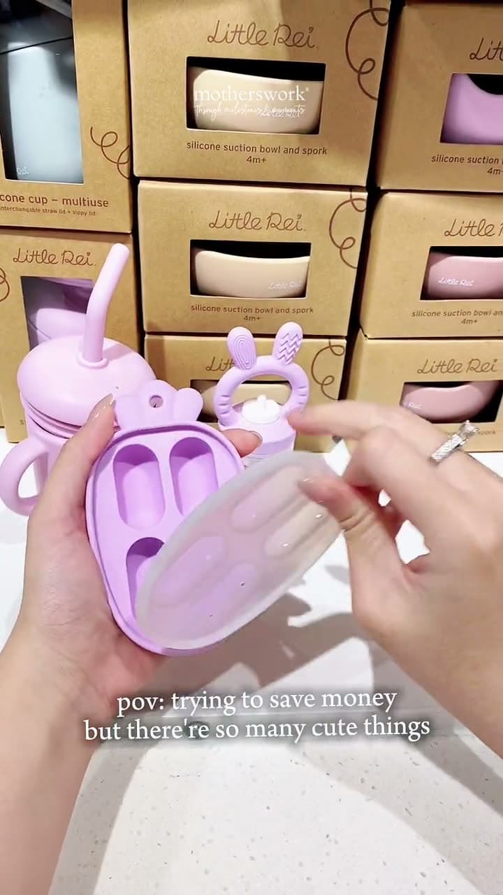 Little Rei silicone mealtime pieces held up in store