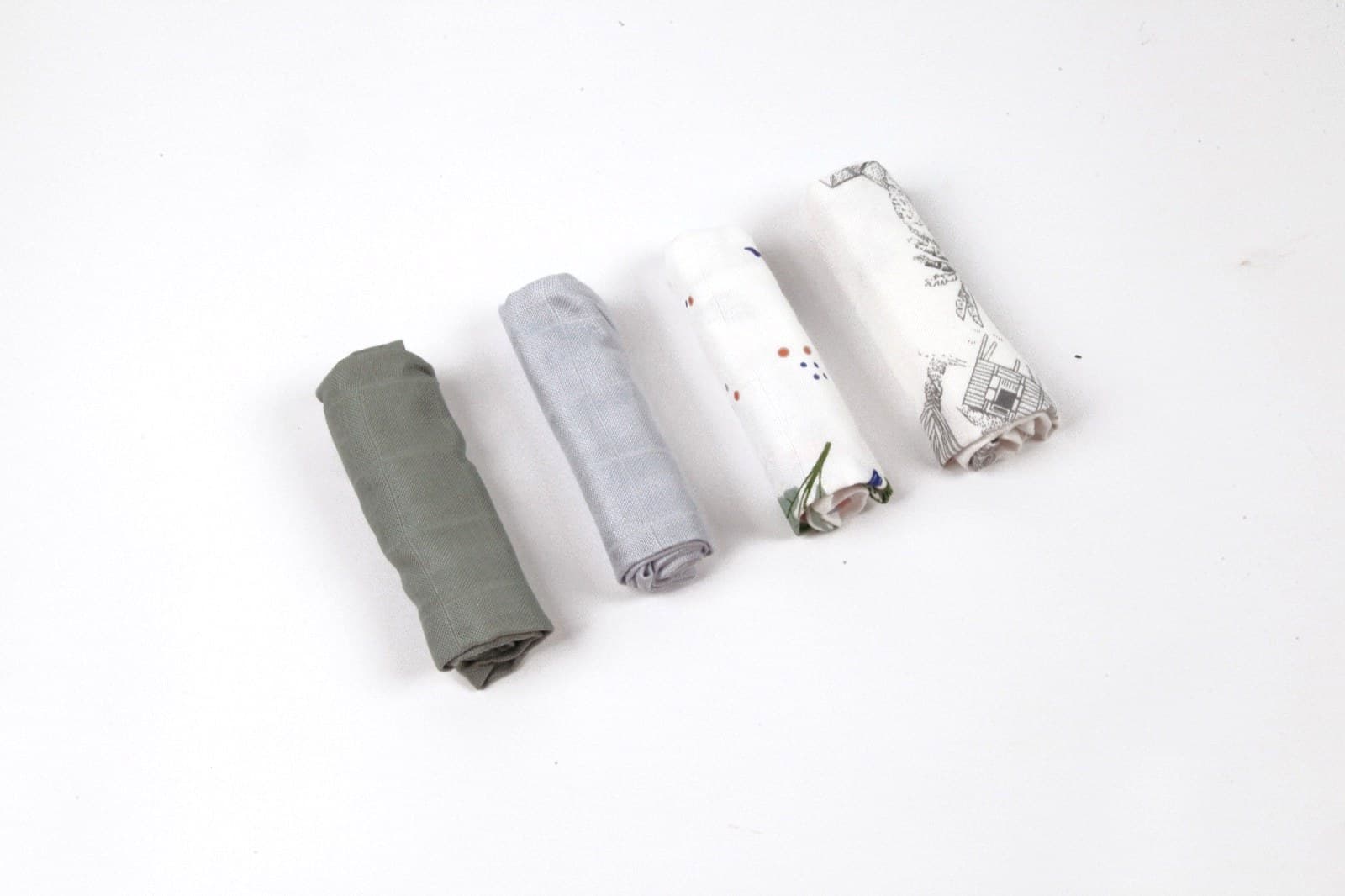 Little Rei Bamboo Wash Cloth 4pc (Rustic Rainforest)