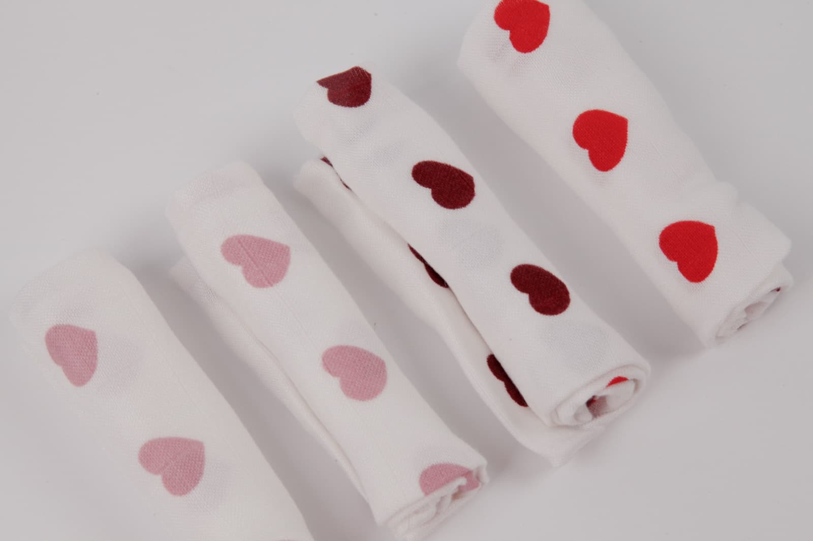 Bamboo Wash Cloth 4pc (Hearts) — view 3 of 3