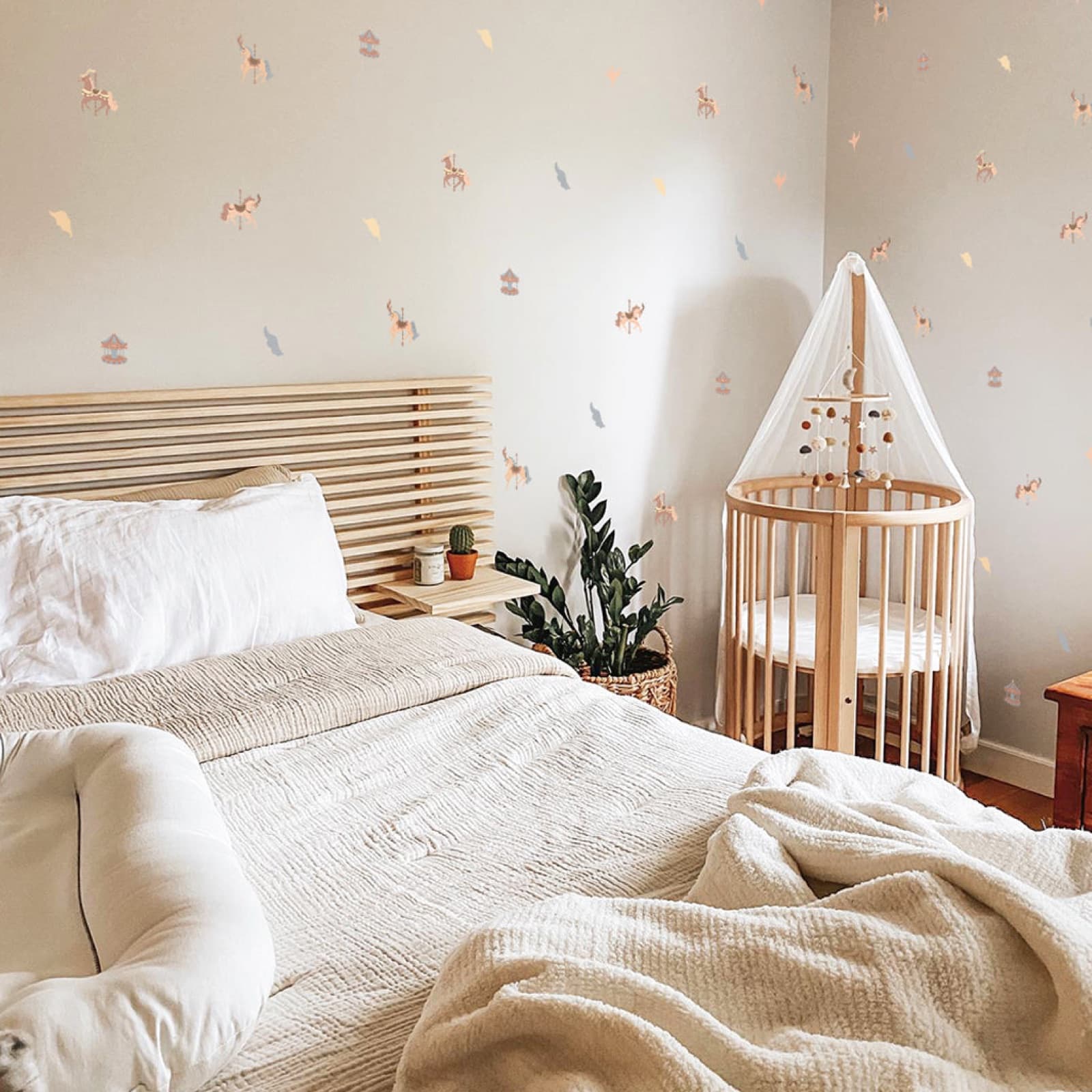 Carousel Horses Fabric Decal by Little Rei x Urban Li'l — view 2 of 3