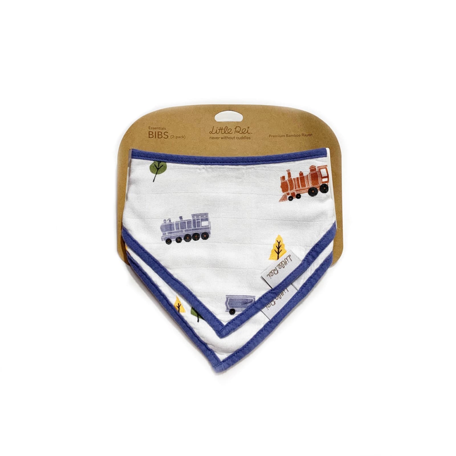Bandana Bib 2 Pc - Blue Train — view 3 of 3