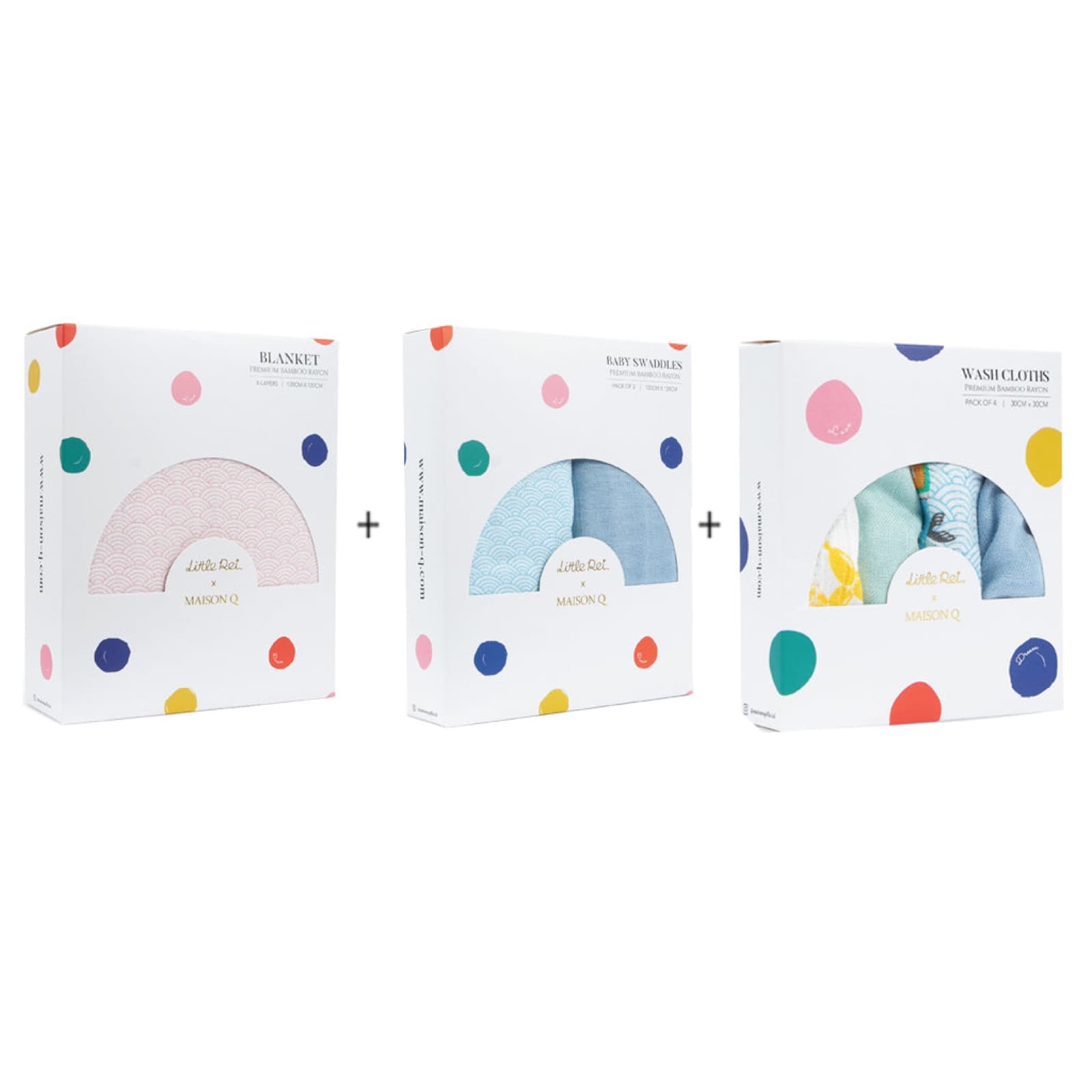 Maison Q Blanket, Swaddle & Wash Cloth Bundle — view 11 of 16