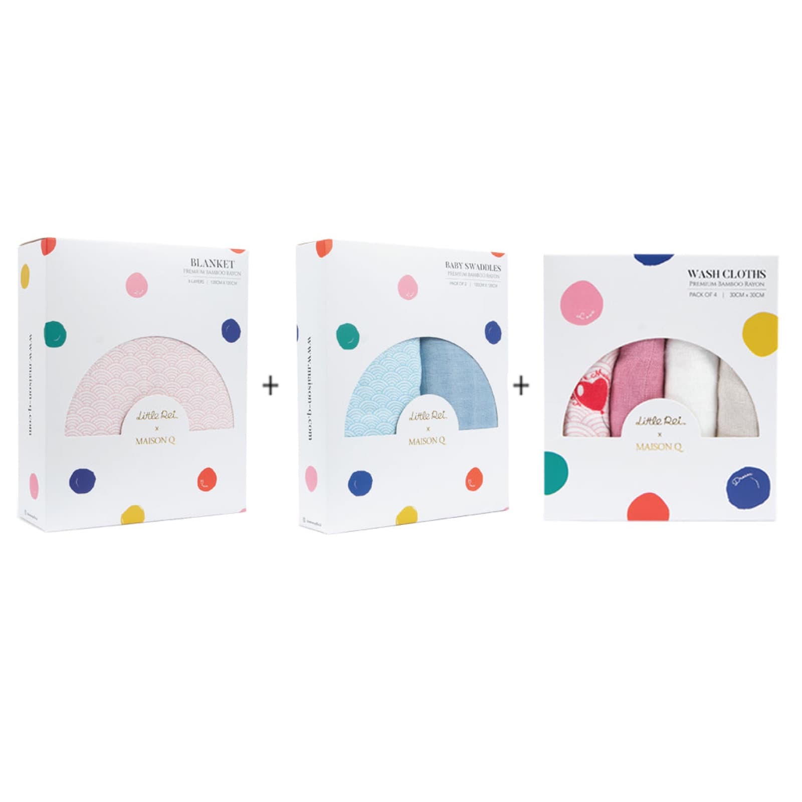 Maison Q Blanket, Swaddle & Wash Cloth Bundle — view 12 of 16