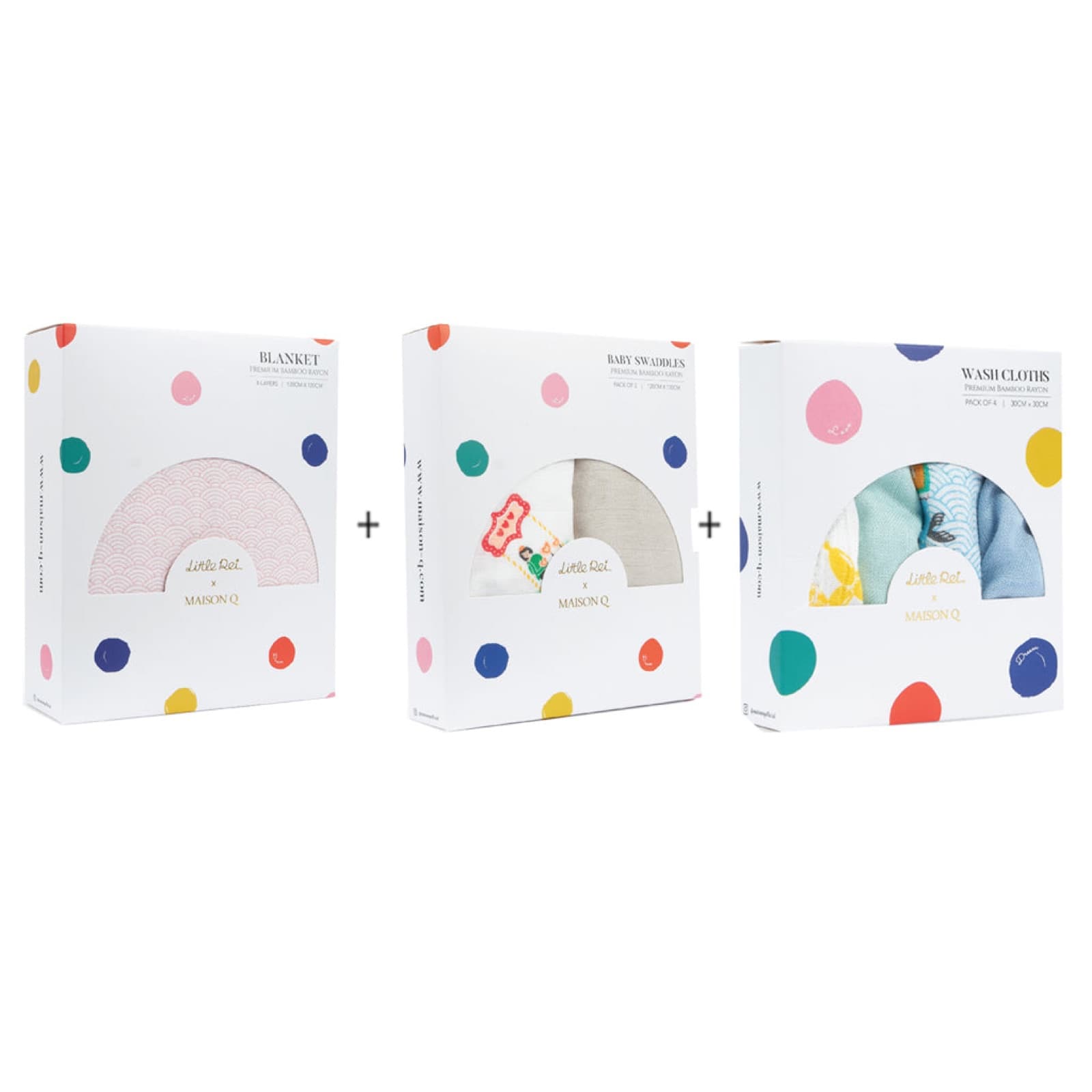 Maison Q Blanket, Swaddle & Wash Cloth Bundle — view 13 of 16