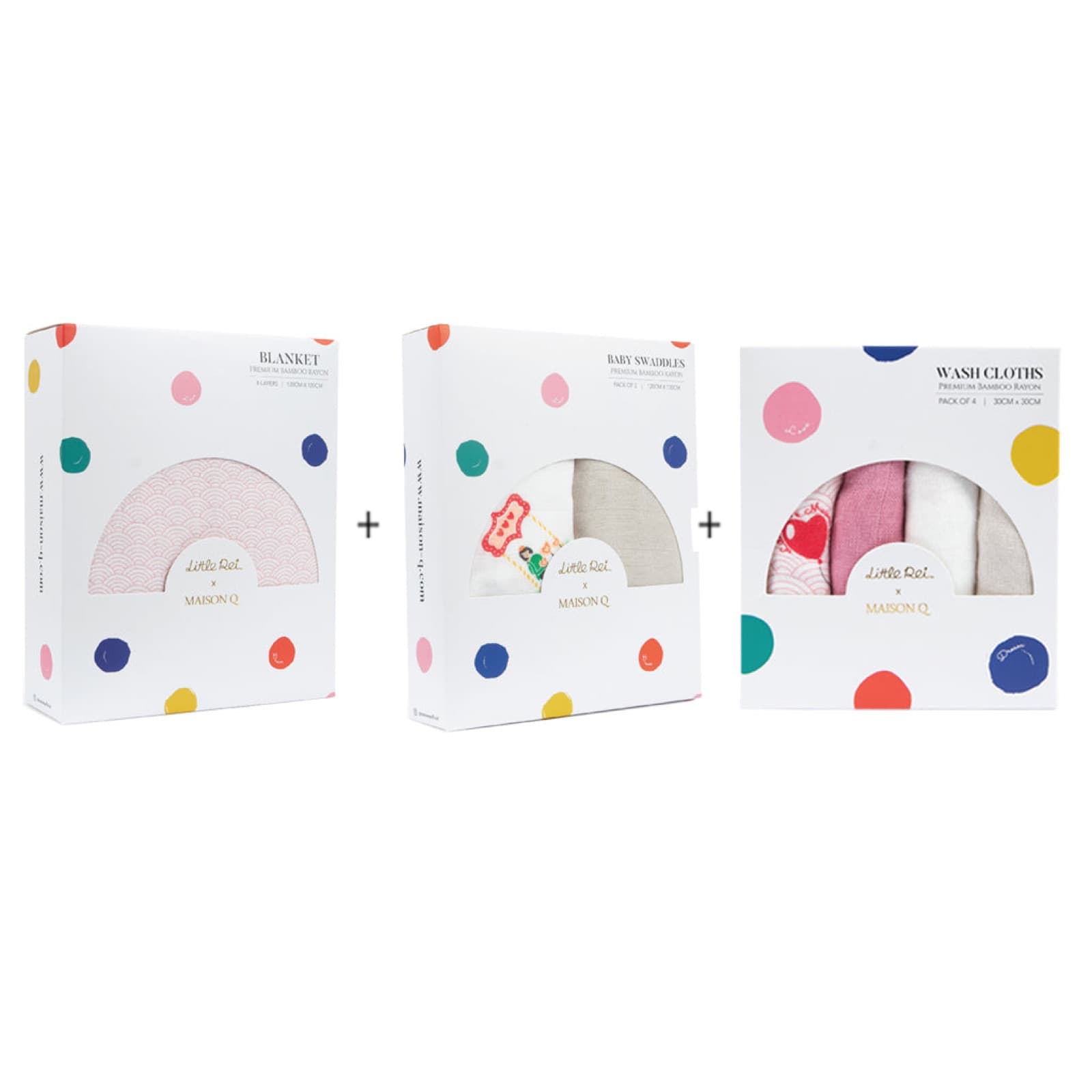 Maison Q Blanket, Swaddle & Wash Cloth Bundle — view 14 of 16