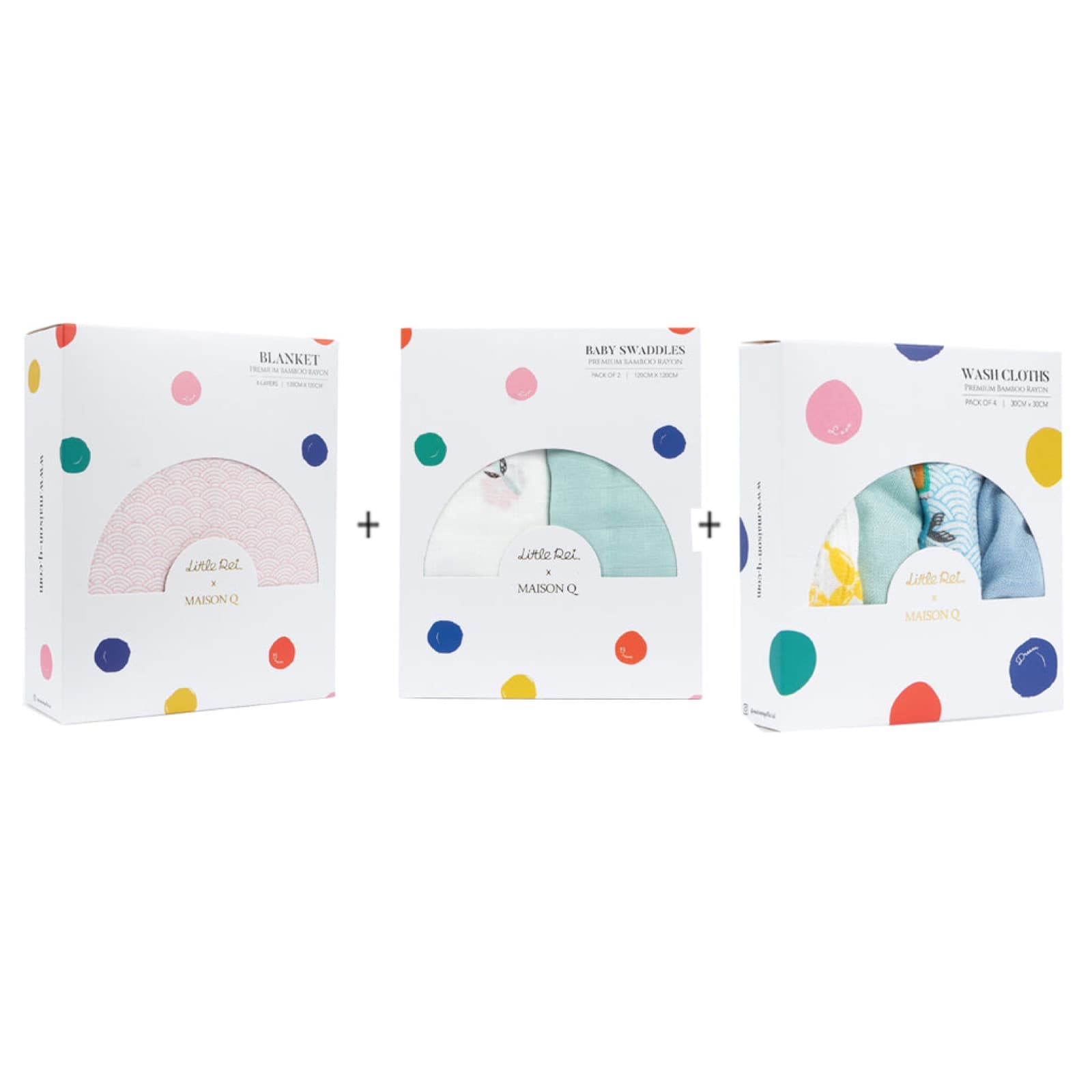 Maison Q Blanket, Swaddle & Wash Cloth Bundle — view 15 of 16
