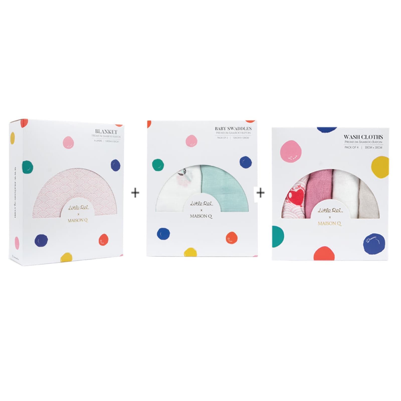 Maison Q Blanket, Swaddle & Wash Cloth Bundle — view 16 of 16