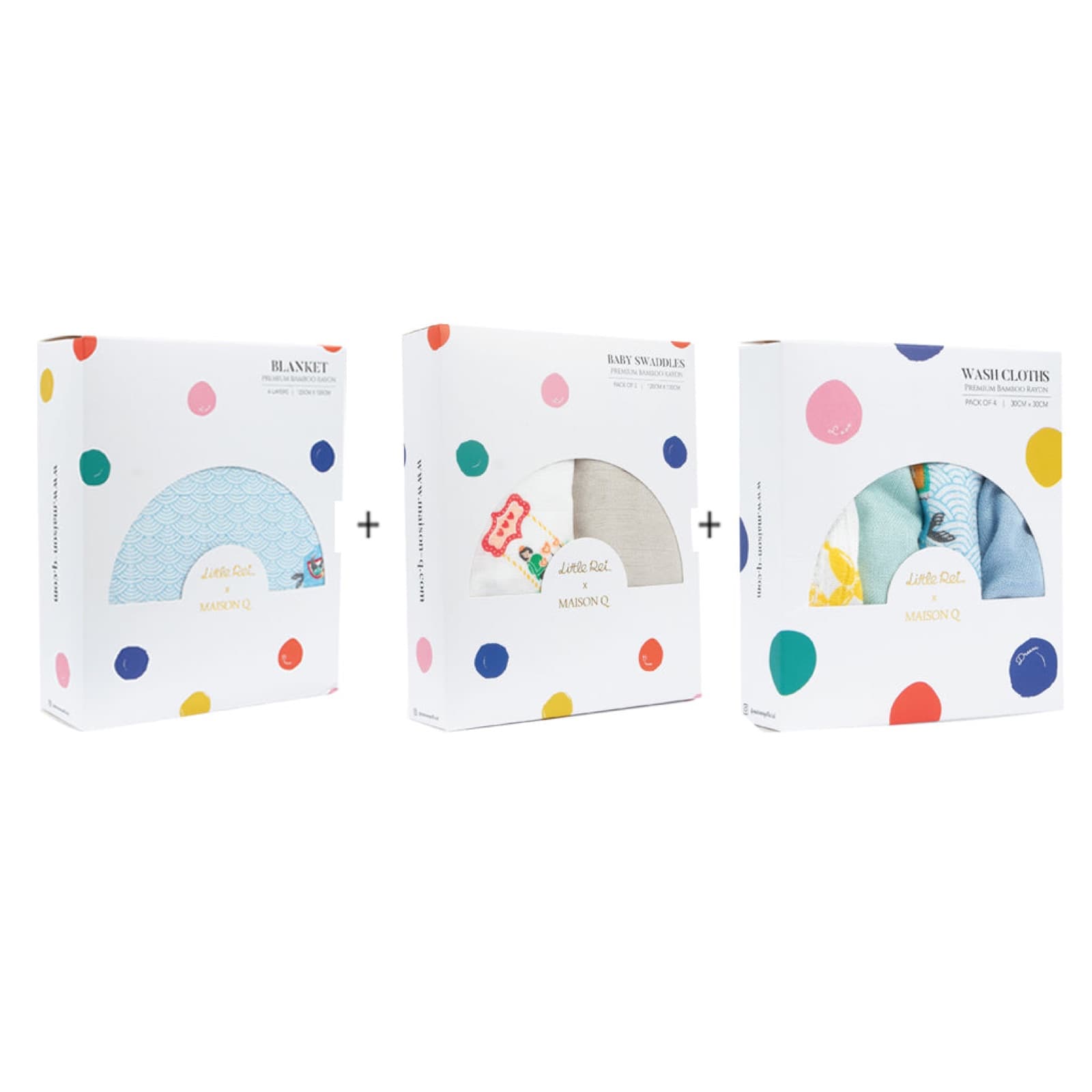 Maison Q Blanket, Swaddle & Wash Cloth Bundle — view 5 of 16