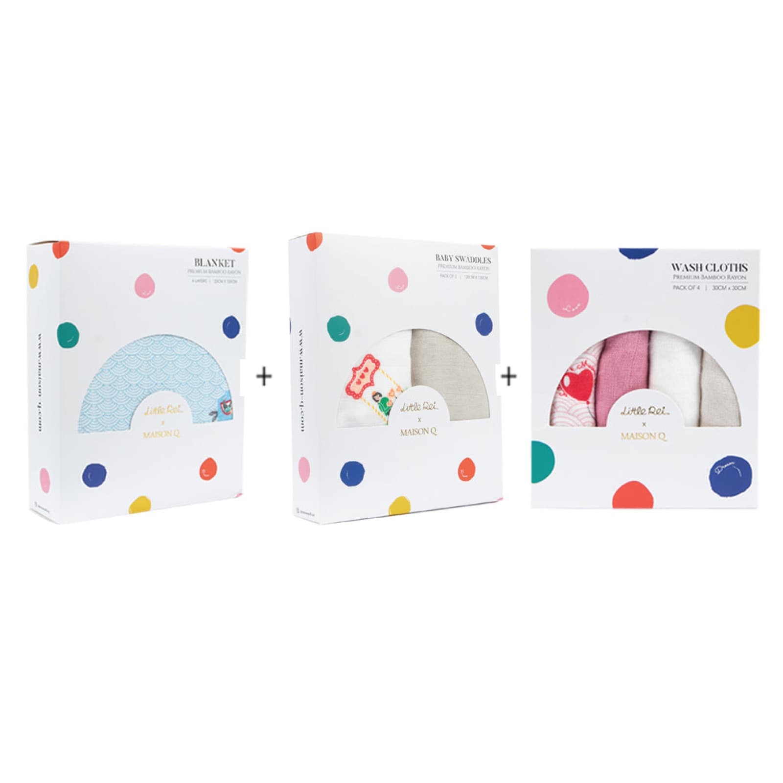 Maison Q Blanket, Swaddle & Wash Cloth Bundle — view 6 of 16