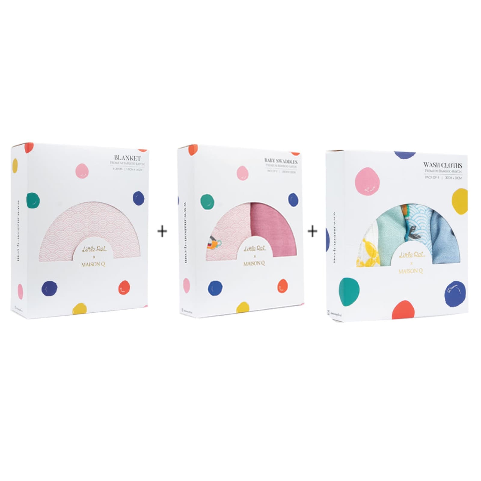 Maison Q Blanket, Swaddle & Wash Cloth Bundle — view 9 of 16