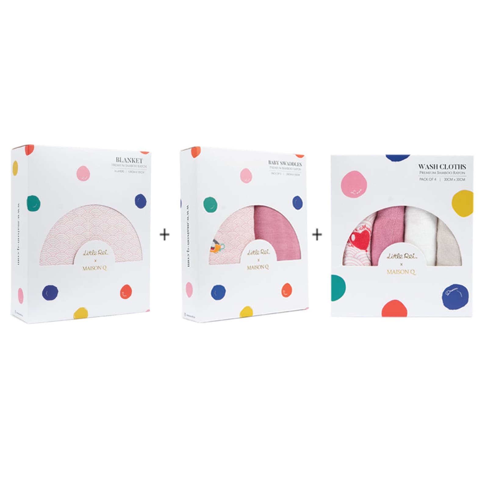 Maison Q Blanket, Swaddle & Wash Cloth Bundle — view 10 of 16