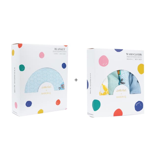 Maison Q Blanket & Wash Cloth Bundle