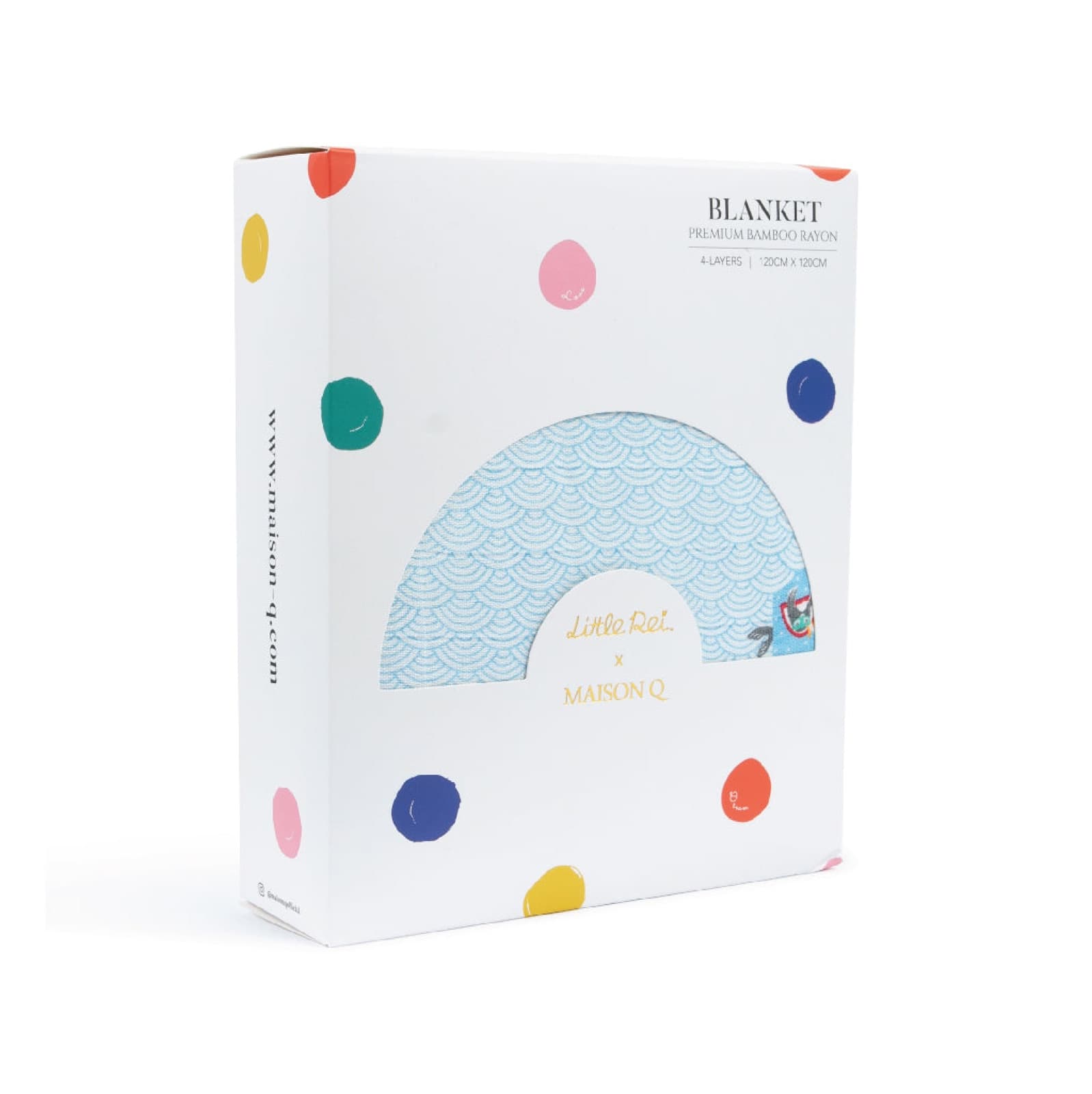 Maison Q Funfair Rides 4-Layer Blanket (120x120cm), view 5 of 7