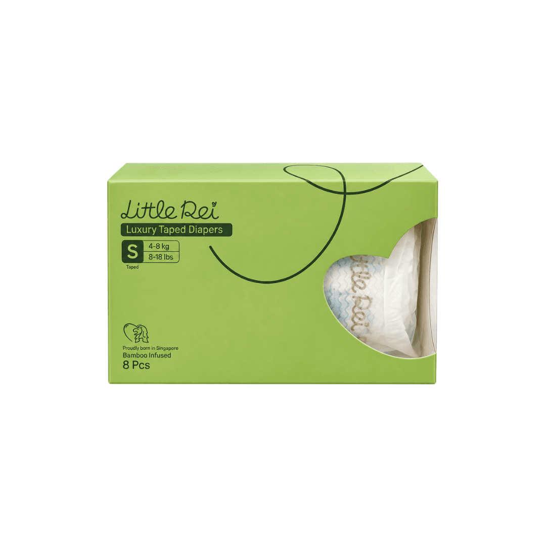 Eco-Conscious Luxury Tape Diapers (Travel Pack, 8pc), S (8pc)