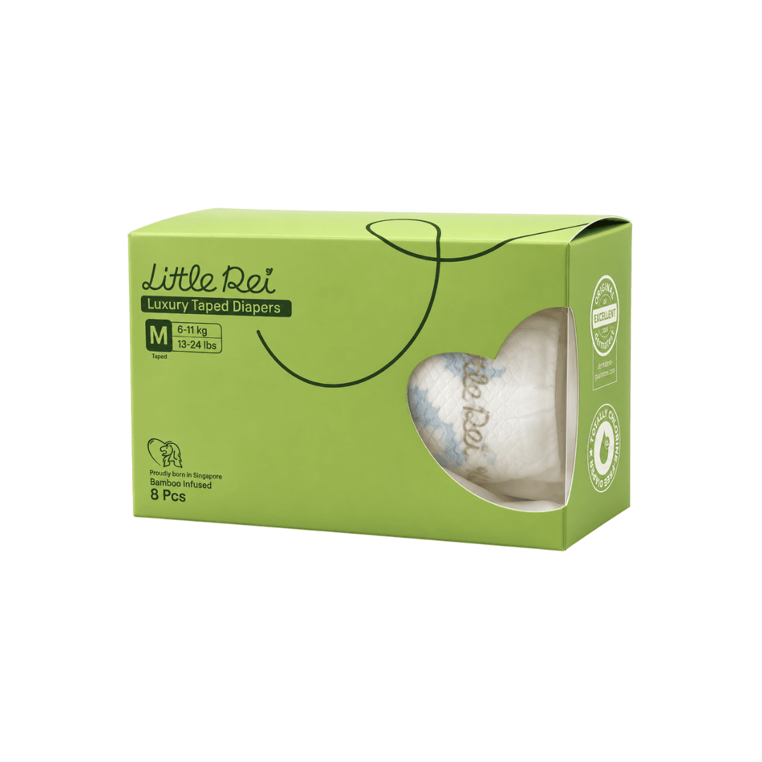 Eco-Conscious Luxury Tape Diapers (Travel Pack, 8pc), M (8pc)