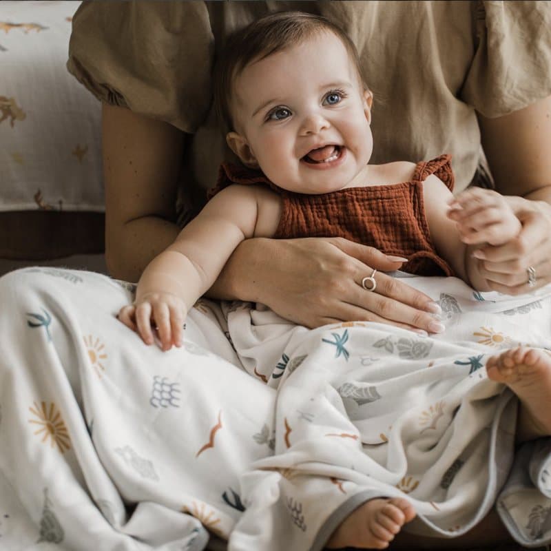 Little Rei bamboo baby essentials in use — @littlerei.baby, photo 2 of 6