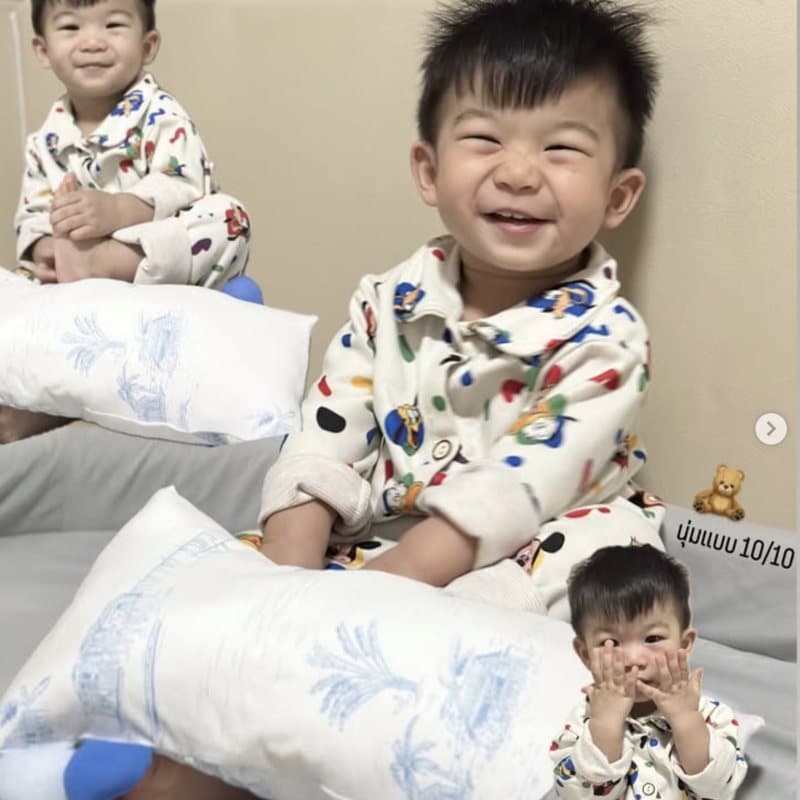 Little Rei bamboo baby essentials in use — @littlerei.baby, photo 5 of 6