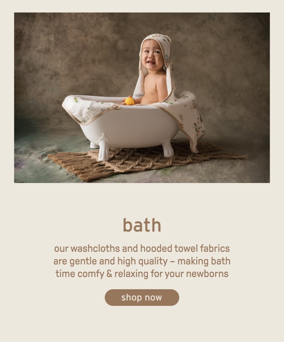 bath — Little Rei hooded towels and wash cloths