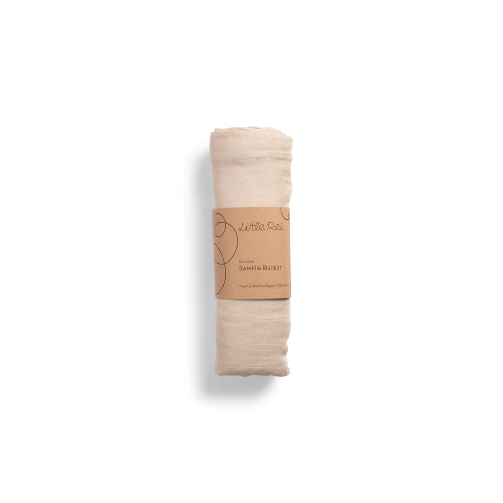 A Little Rei bamboo muslin swaddle in a solid colourway