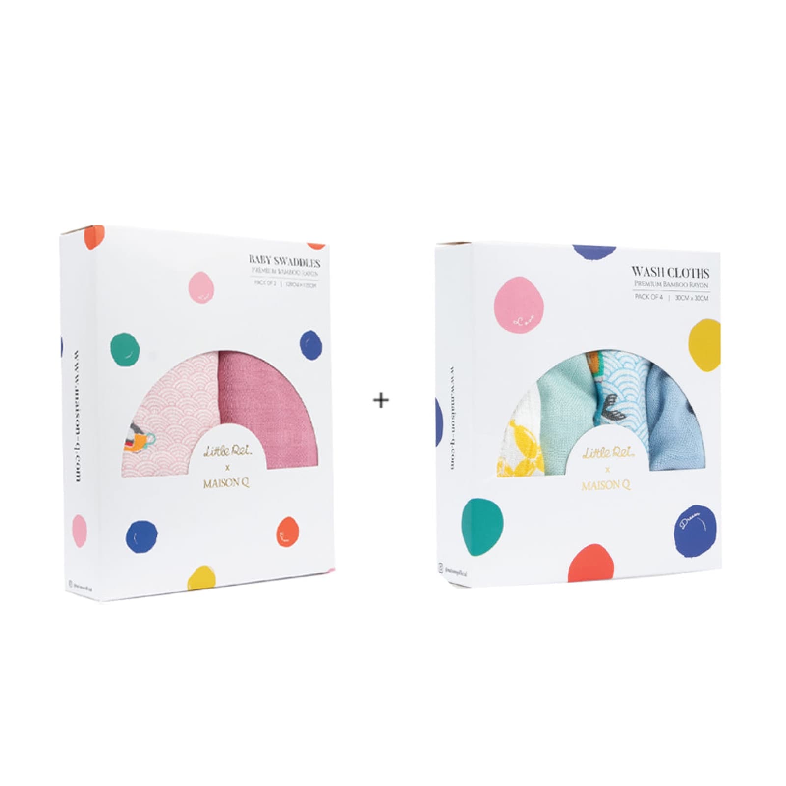 Little Rei x Maison Q Swaddle & Wash Cloth Bundle