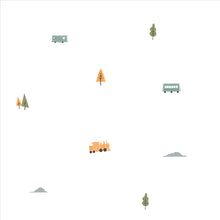 Load image into Gallery viewer, Green Trains Fabric Decal by Little Rei x Urban Li&#39;l
