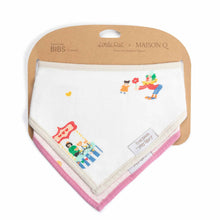 Load image into Gallery viewer, Little Rei x Maison Q Bandana Bib 2 Pc - Carnival
