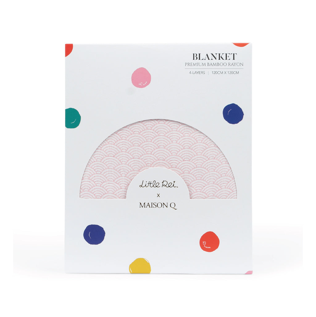 Little Rei x Maison Q Pink Funfair Rides 4-layer Blanket