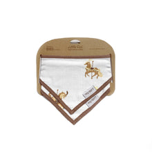 Load image into Gallery viewer, Little Rei Bandana Bib 2 Pc - Carousel Horses
