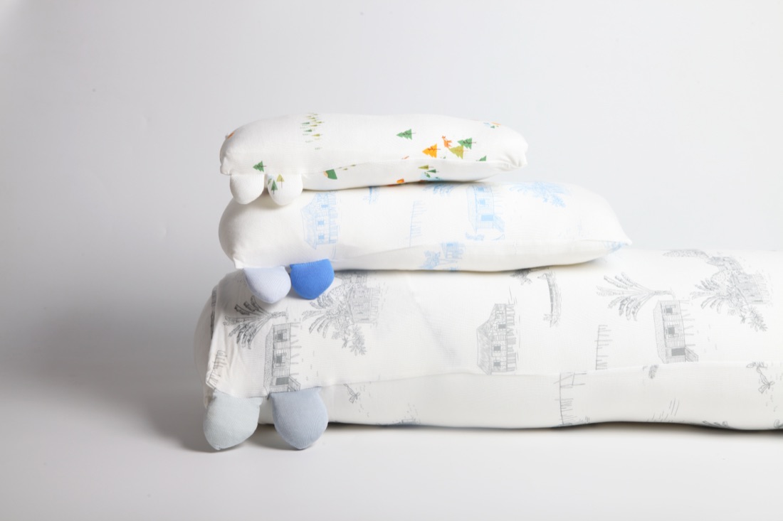Little Rei plush pillows in the nursery