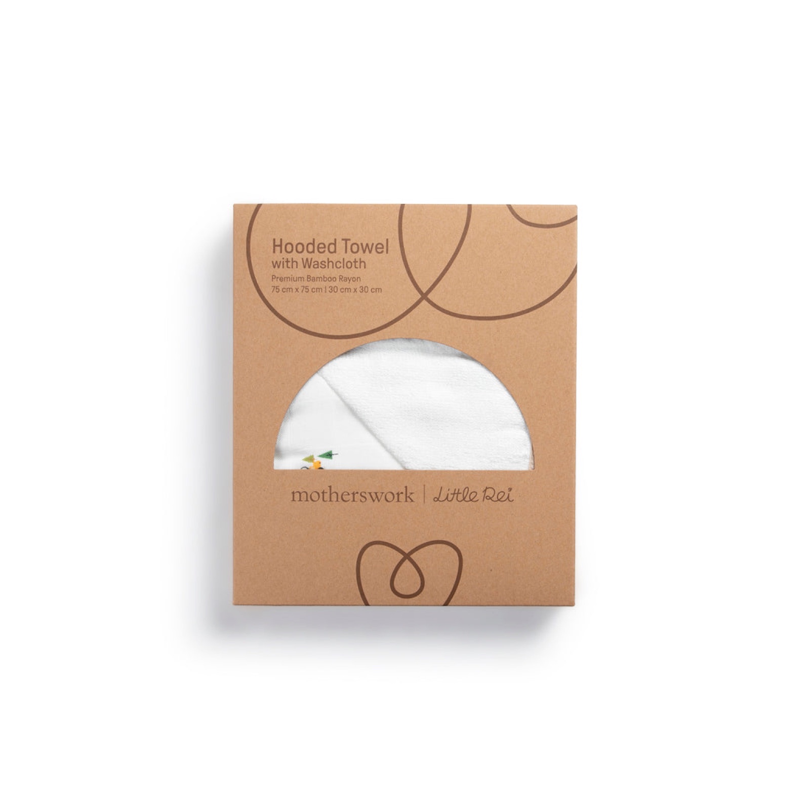 Little Rei Bamboo Hooded Towel & Wash Cloth Set (Outdoor)